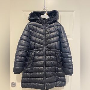 Girls knee length Zara Jacket with hood.
